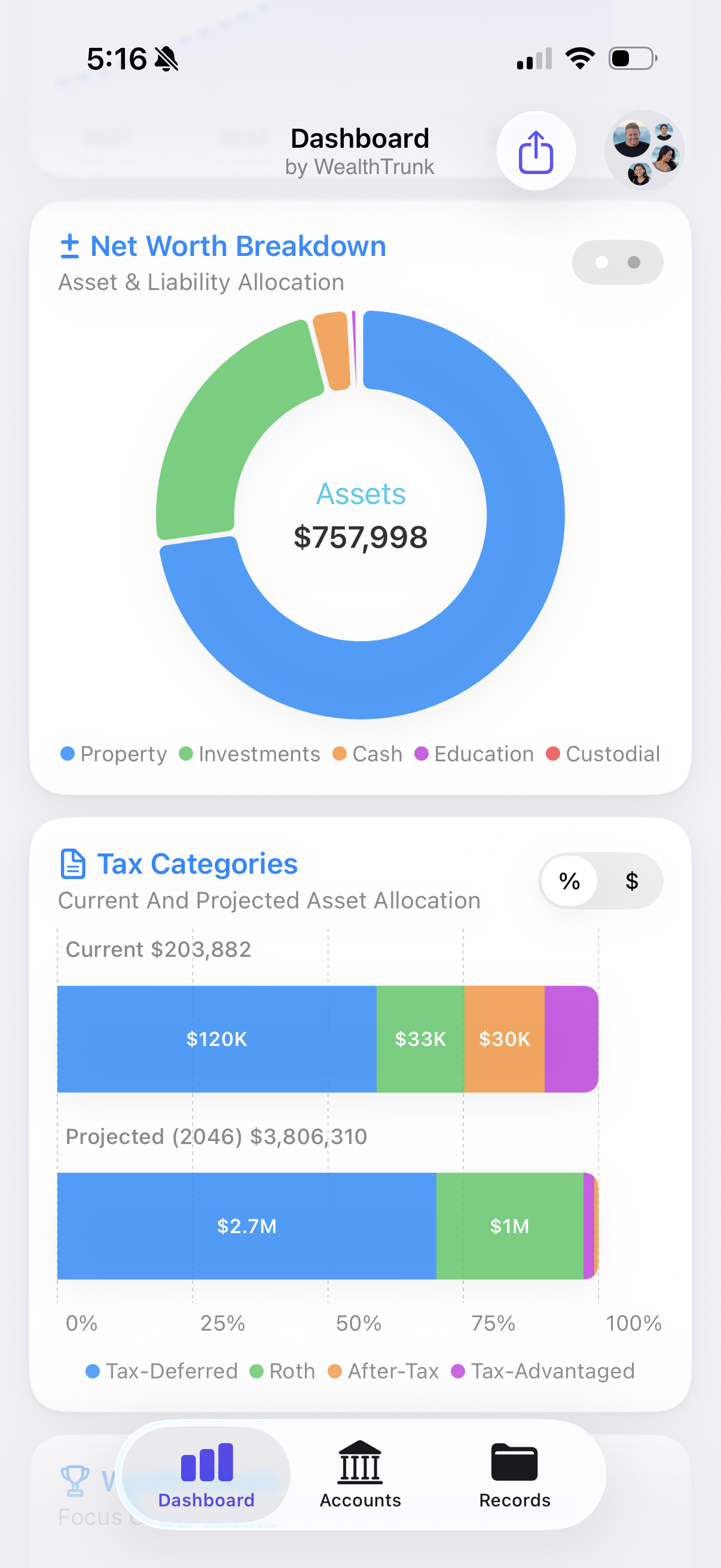 Net Worth Dashboard
